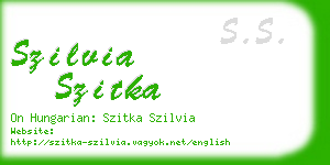 szilvia szitka business card